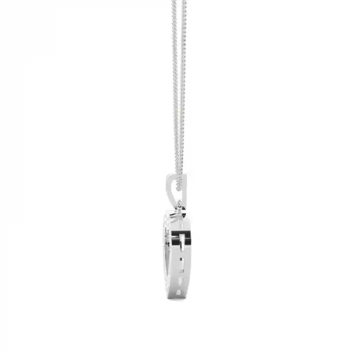 White Gold Heart Diamond Pendants