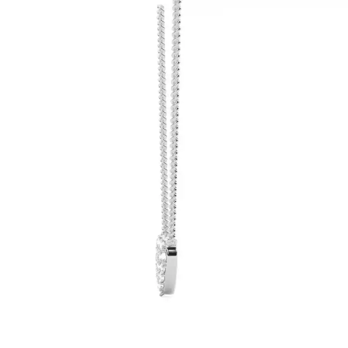 White Gold Heart Diamond Pendants