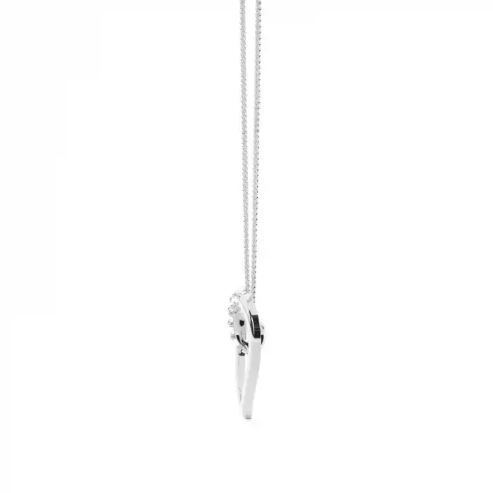White Gold Heart Diamond Pendants