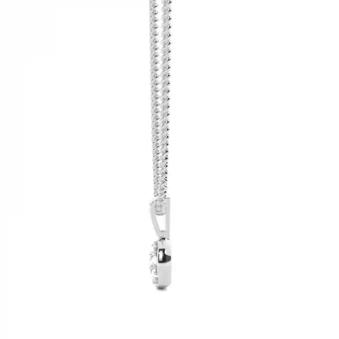 White Gold Heart Diamond Pendants