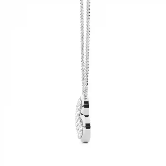 White Gold Heart Diamond Pendants