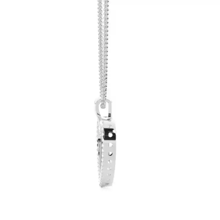 White Gold Heart Diamond Pendants