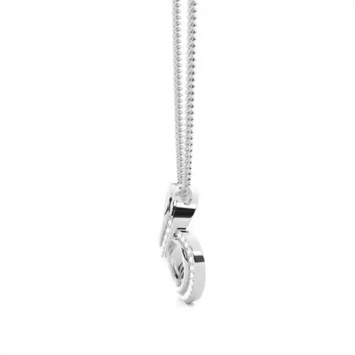 White Gold Heart Diamond Pendants