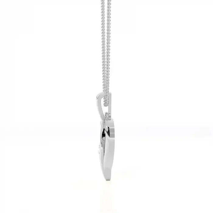 White Gold Heart Diamond Pendants