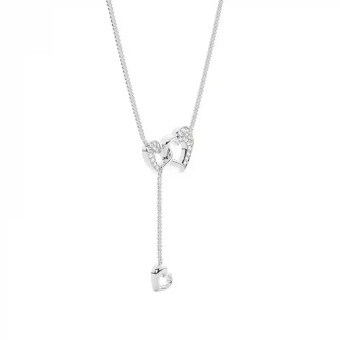 White Gold Heart Diamond Pendants