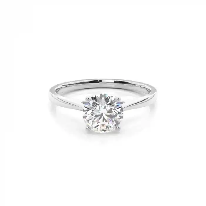 White Gold Solitaire Diamond Engagement Rings