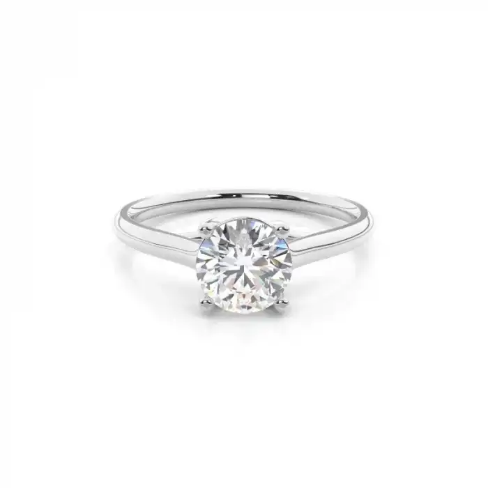 White Gold Solitaire Diamond Engagement Rings