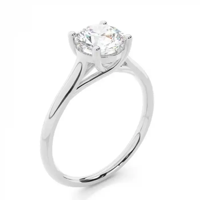 White Gold Solitaire Diamond Engagement Rings