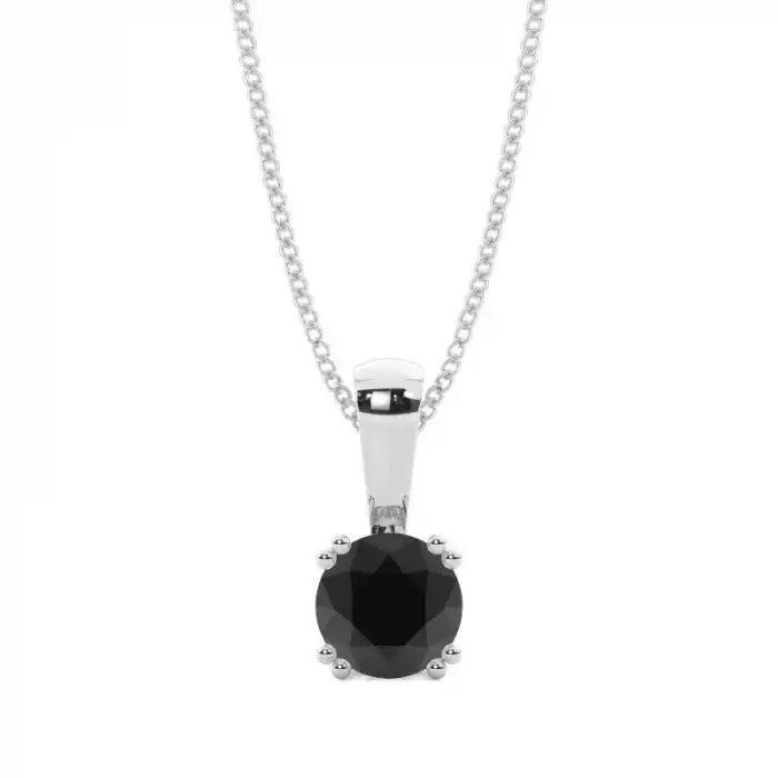 White Gold Solitaire Pendant Necklaces