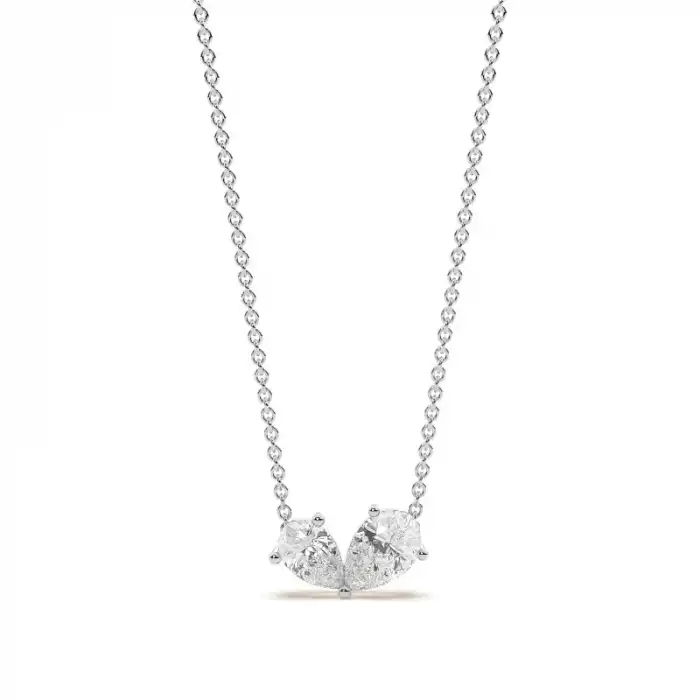 White Gold Solitaire Pendant Necklaces