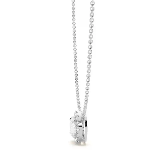 White Gold Solitaire Pendant Necklaces