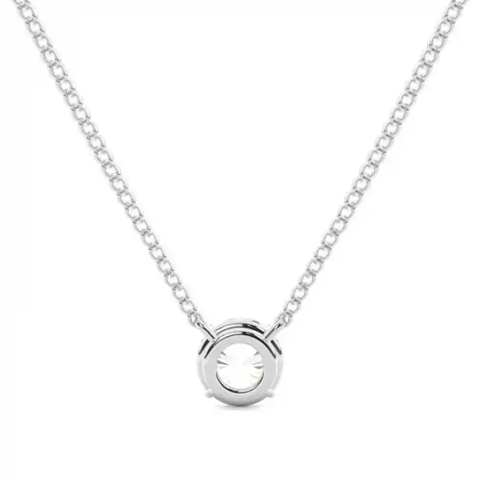 White Gold Solitaire Pendant Necklaces