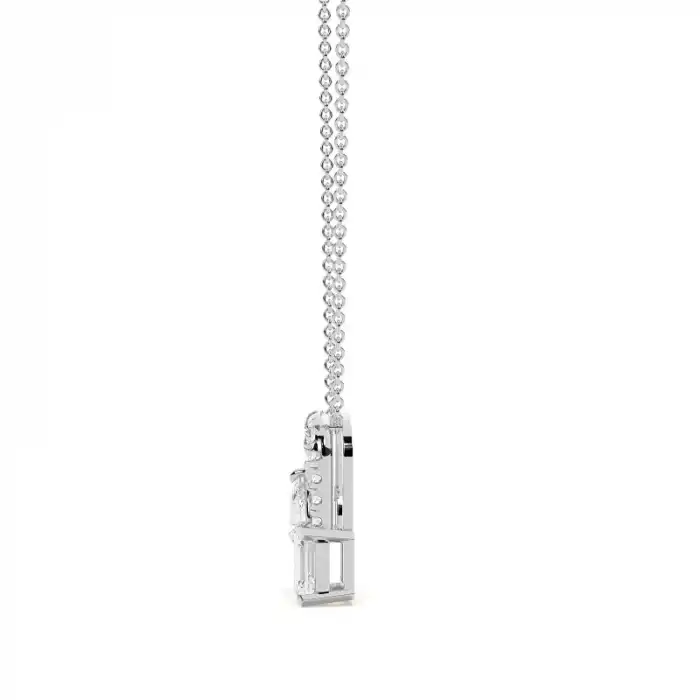 White Gold Solitaire Pendant Necklaces