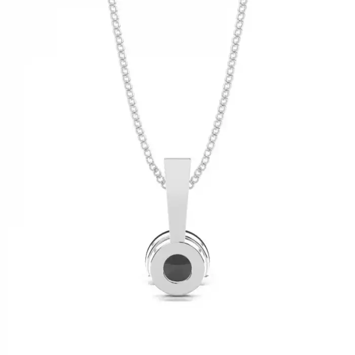 White Gold Solitaire Pendant Necklaces