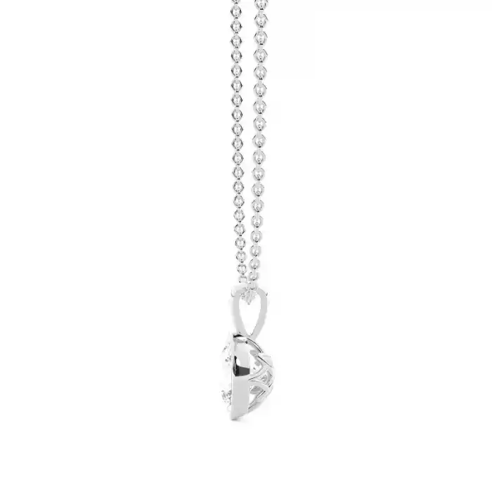White Gold Solitaire Pendant Necklaces