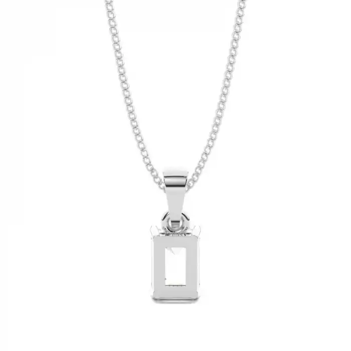 White Gold Solitaire Pendant Necklaces
