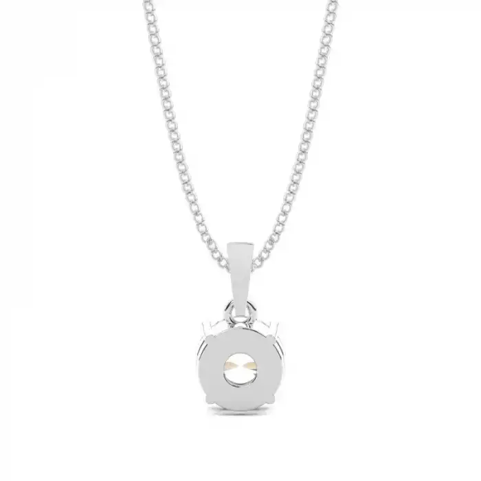 White Gold Solitaire Pendant Necklaces