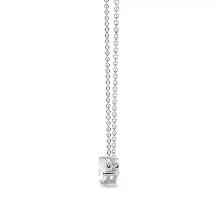 White Gold Solitaire Pendant Necklaces