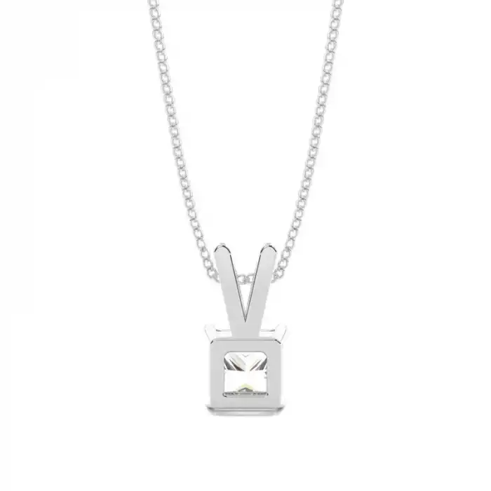White Gold Solitaire Pendant Necklaces