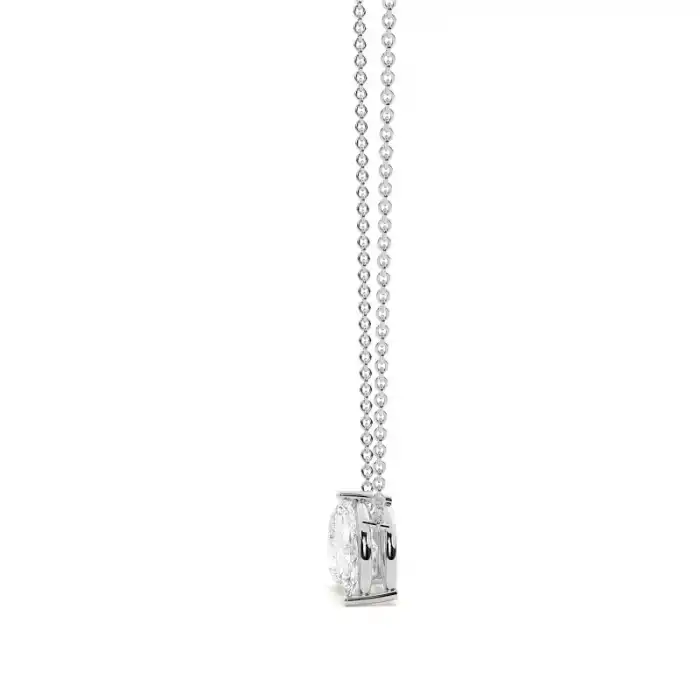 White Gold Solitaire Pendant Necklaces