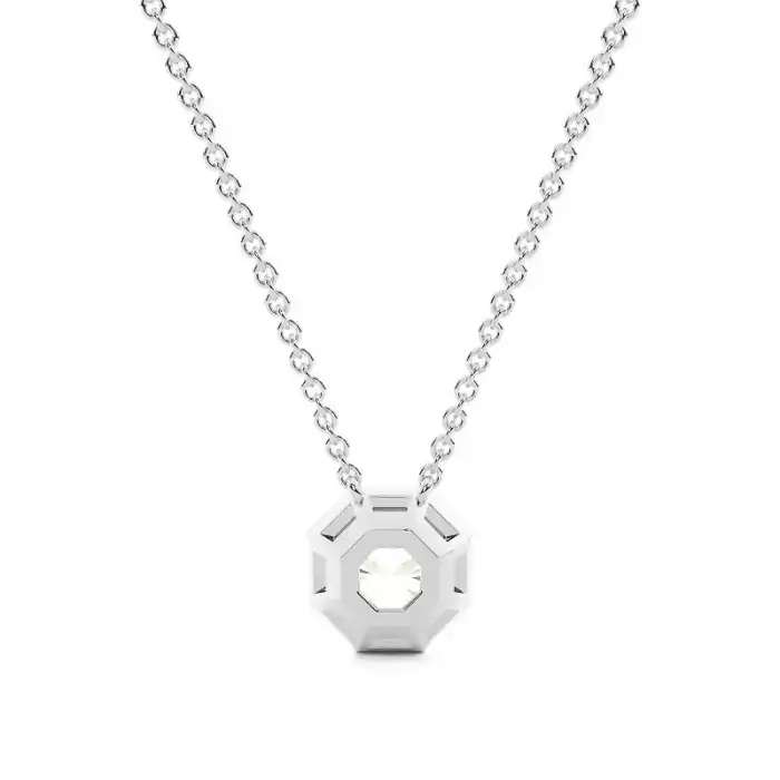 White Gold Solitaire Pendant Necklaces