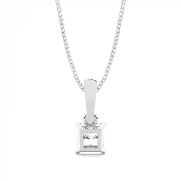 White Gold Solitaire Pendant Necklaces