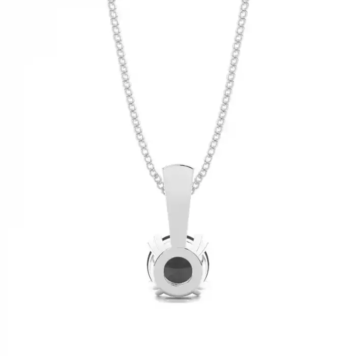 White Gold Solitaire Pendant Necklaces
