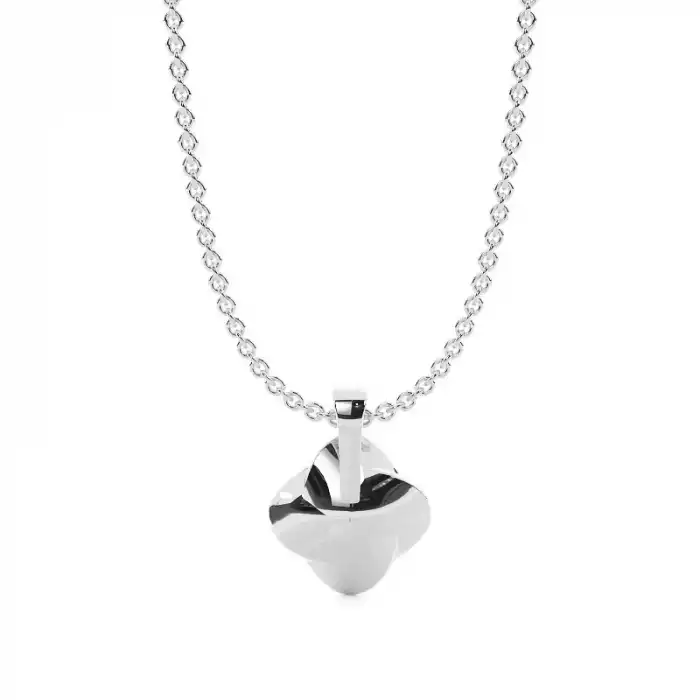 White Gold Solitaire Pendant Necklaces