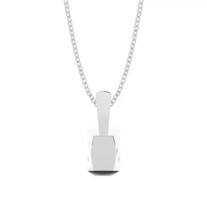 White Gold Solitaire Pendant Necklaces