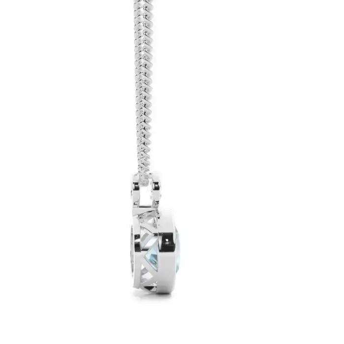 White Gold Solitaire Pendant Necklaces