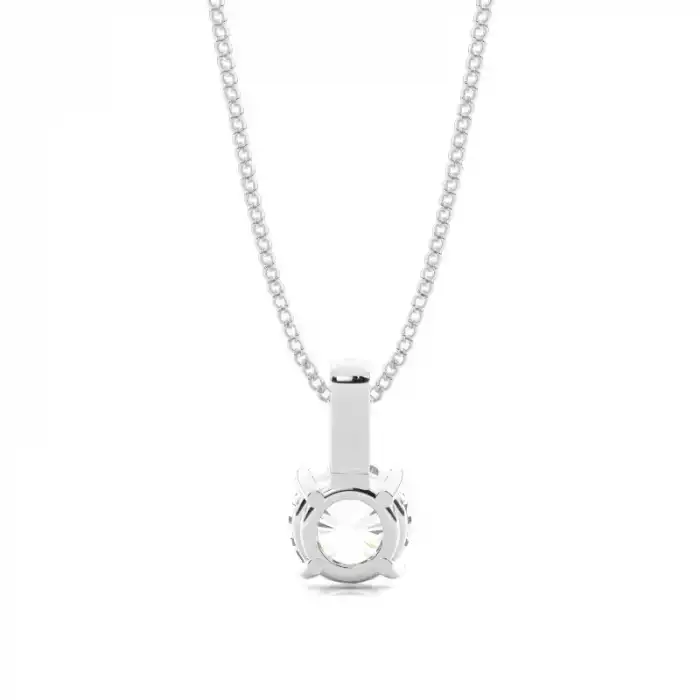 White Gold Solitaire Pendant Necklaces