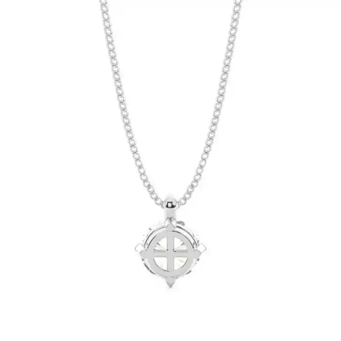 White Gold Solitaire Pendant Necklaces