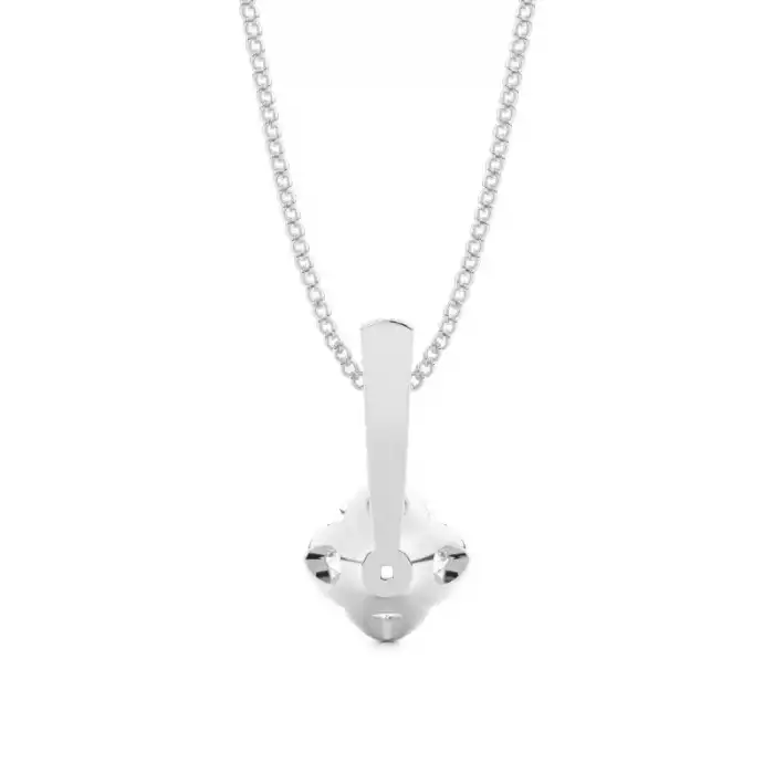 White Gold Solitaire Pendant Necklaces