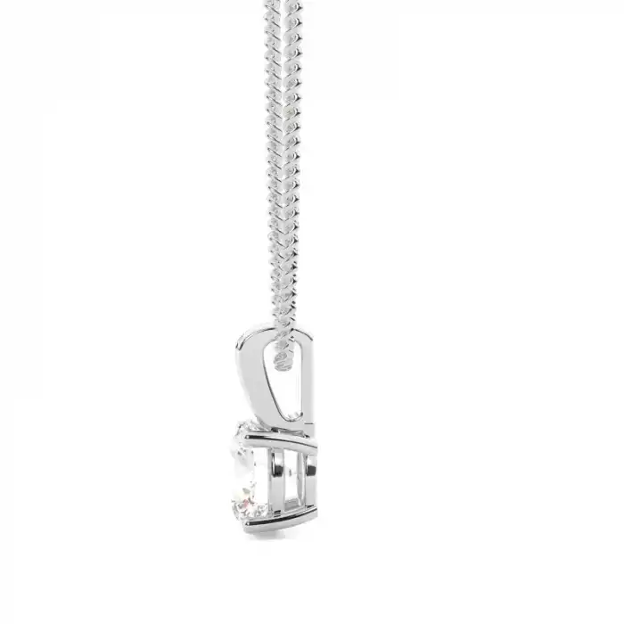 White Gold Solitaire Pendant Necklaces