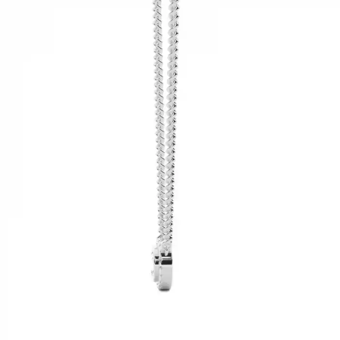 White Gold Solitaire Pendant Necklaces