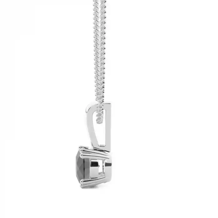 White Gold Solitaire Pendant Necklaces