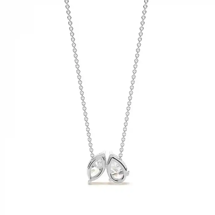 White Gold Solitaire Pendant Necklaces