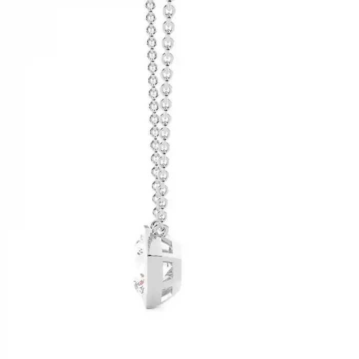 White Gold Solitaire Pendant Necklaces