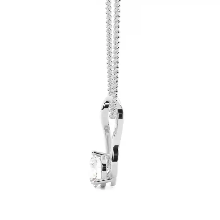 White Gold Solitaire Pendant Necklaces