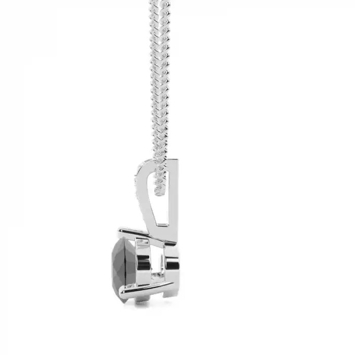 White Gold Solitaire Pendant Necklaces