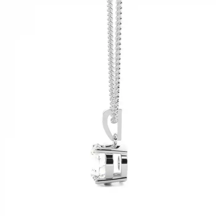 White Gold Solitaire Pendant Necklaces