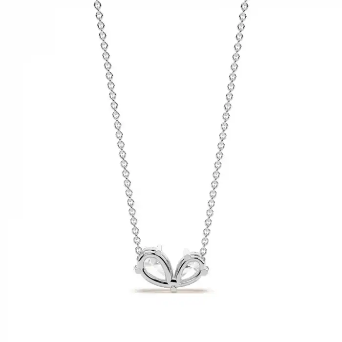 White Gold Solitaire Pendant Necklaces
