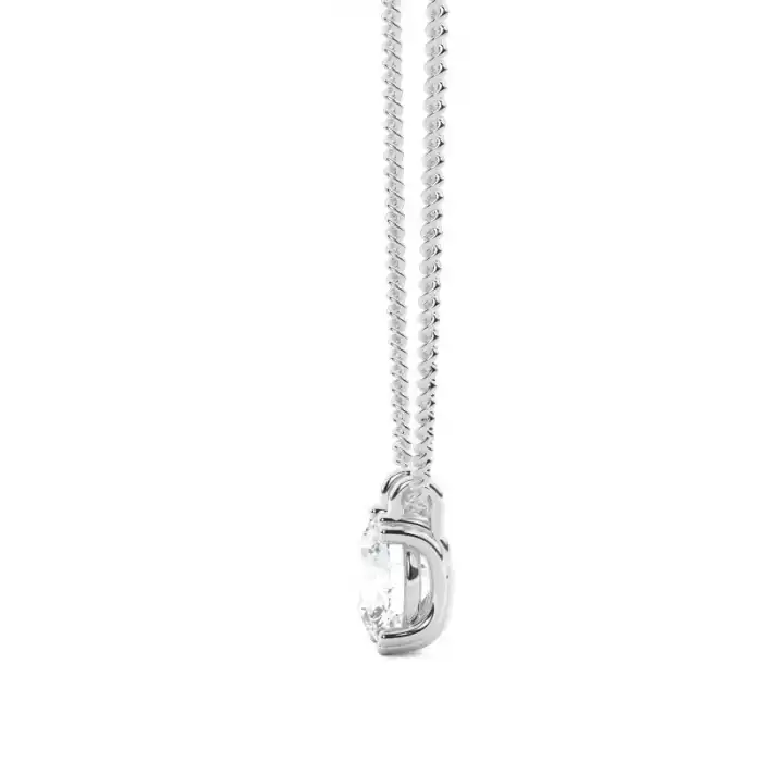 White Gold Solitaire Pendant Necklaces