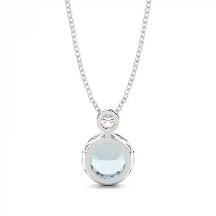 White Gold Solitaire Pendant Necklaces