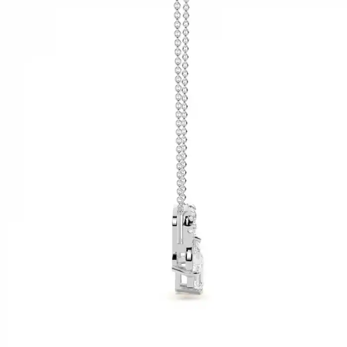 White Gold Solitaire Pendant Necklaces
