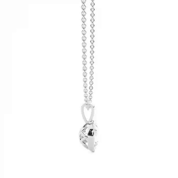 White Gold Solitaire Pendant Necklaces