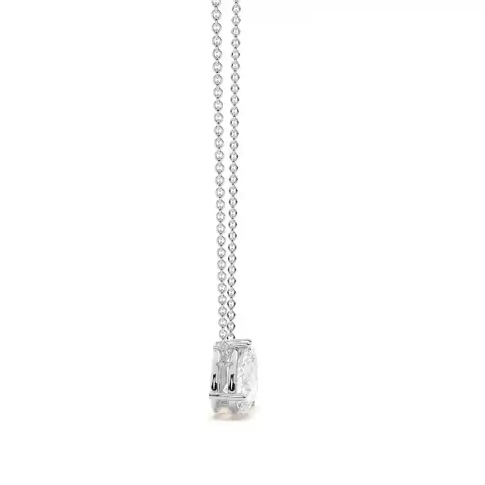 White Gold Solitaire Pendant Necklaces