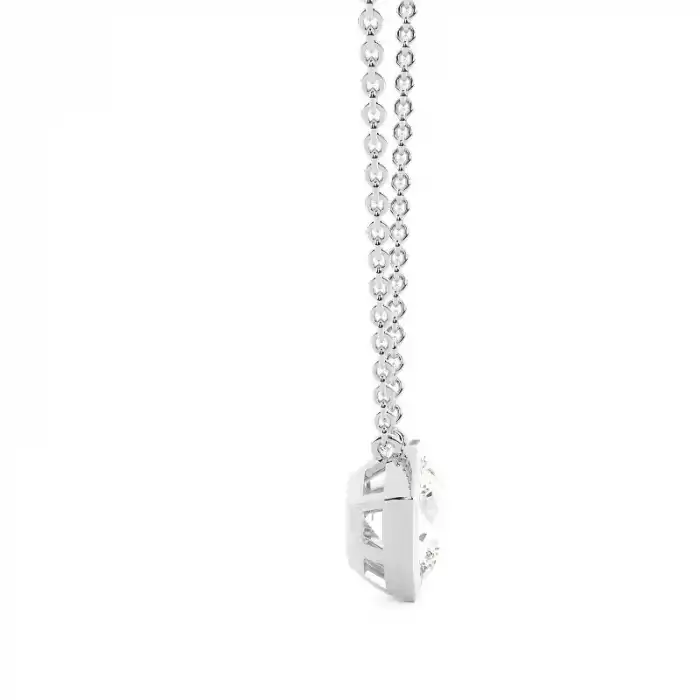 White Gold Solitaire Pendant Necklaces