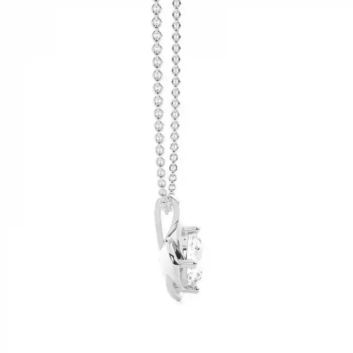 White Gold Solitaire Pendant Necklaces