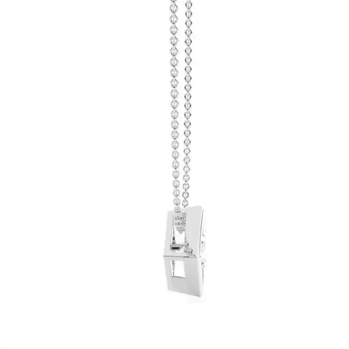 White Gold Solitaire Pendant Necklaces